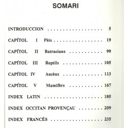 Bestiari d'Occitània - Claudi Barsotti - Sommaire