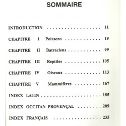 Bestiari d'Occitània - Claudi Barsotti - Sommaire