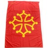 Drapeau occitan (rouge sang et jaune or) -  Polyester 40 x 60 cm. 