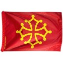 Drapeau occitan (rouge sang et jaune or) -  Polyester 40 x 60 cm. 
