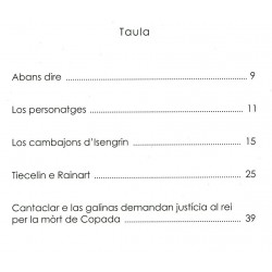 Tres aventuras del Roman de Rainart - Hélène Biu - Table des matières