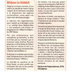 Bilbon lo Hòbbit o un anar tornar - J.R.R. Tolkien - Sèrgi Viaule - Article Aquo d'Aqui 310 (11-2018)