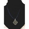 Collier avec croix occitane évidée dorée 