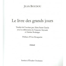 Le livre des grands jours - Jean Boudou