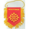 Fanion Occitània rouge avec croix Òc à accrocher