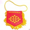 Fanion Occitània rouge avec croix Òc à accrocher