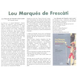 Lou Marqués de Frescàti & àutri conte - François Jouve - Article Prouvenço d'aro 07-2019
