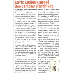 Tròbas (1947-1960) Poèmes - Enric Espieux -  Article Aquò d'Aquí 319 (10-2019)