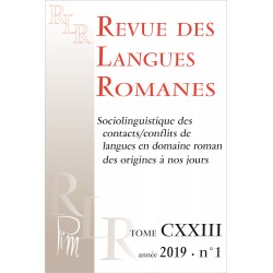 Revue des Langues Romanes - Tome 123-1 (2019 n°1)