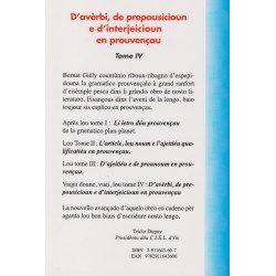 D'avèrbi, de prepousicioun e d'interjeicioun en prouvençau - Bernat Giély (4ème couv)