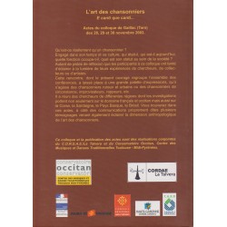 L'art des chansonniers - E canti que canti... - CORDAE La Talvera (4ème de couv)