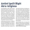 Antòni BIGOT, òbra religiosa - Jòrdi PELADAN - Article Aquo d'Aqui 322 - 2020-02