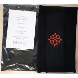 Washable protective mask with Occitan cross, coton fabric