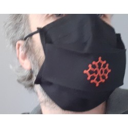 Washable protective mask with Occitan cross, coton fabric
