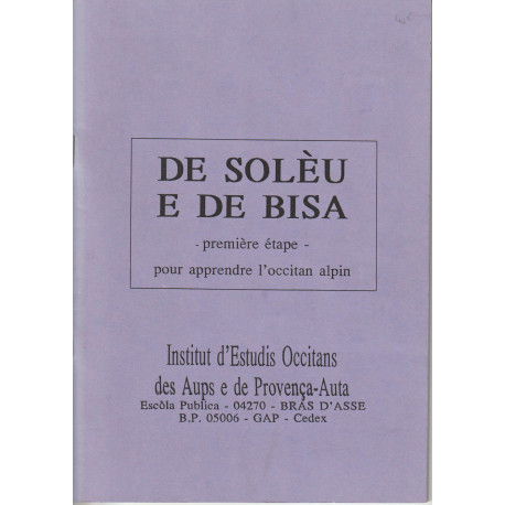 De solèu e de bisa - 1era etapa - IEO-APA (libre solet)