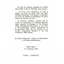 Fablo de l’Ome e de si Soulèu - Mas-Felipe Delavouët - Notes