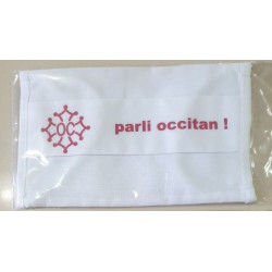 Masca de proteccion a crotz occitana "parli occitan !" (coton)