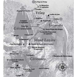 Au détour du chemin de Stevenson - Bernard Bourrié - Carte du voyage
