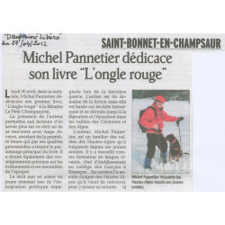 L'ongle rouge - Michel Pannetier - Article du Dauphiné Libéré du 27 avril 2012