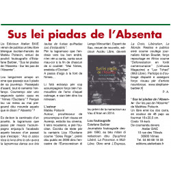 Sus lei piadas de l'Absenta - Matthieu Poitavin - Article Prouvenço d'aro n°323