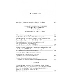 Revue des Langues Romanes - Tome 124-2 (2020 n°2) - Sommaire