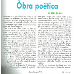 Òbra poëtica - Leon Còrdas (poèmas) - Article Anem Occitans 171-172